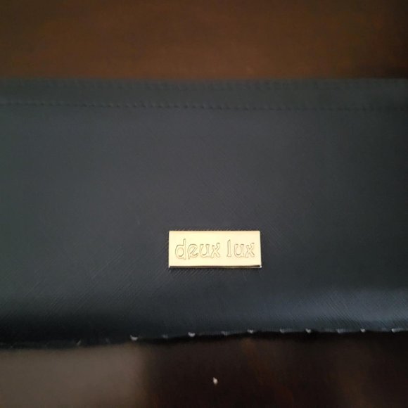Deux Lux Zip Bradied Wallet - Navy - Picture 2 of 6